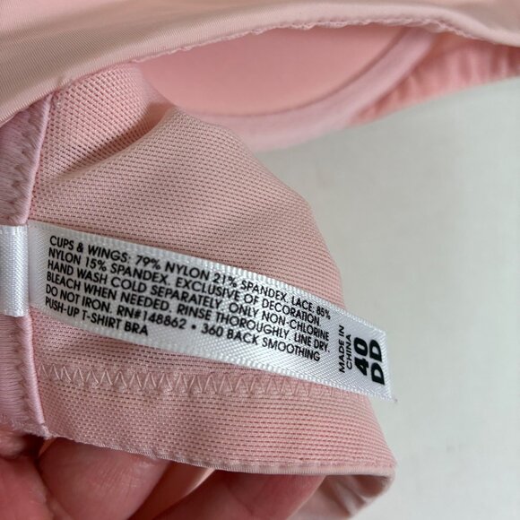 Torrid 360 Back Smoothing Push-Up Bra 40DD Pink Coquette - Picture 8 of 8